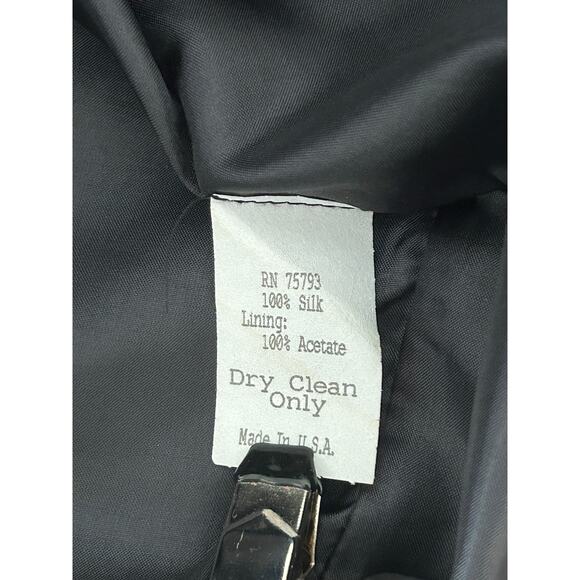 Karen Warren Black Sleeveless Raw Silk Cocktail Event Dress Sz 6 8 Wedding Guest - Picture 9 of 9